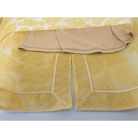 Jil Sander Jacquard Midi Skirt Yellow Giallo Paisley Print Size Small US Small - Picture 8 of 8